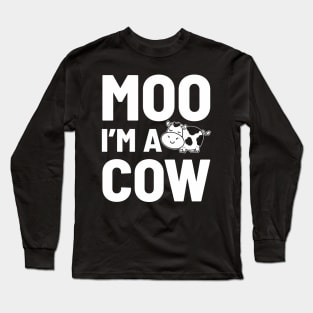 Cow Moo Halloween Costume Long Sleeve T-Shirt